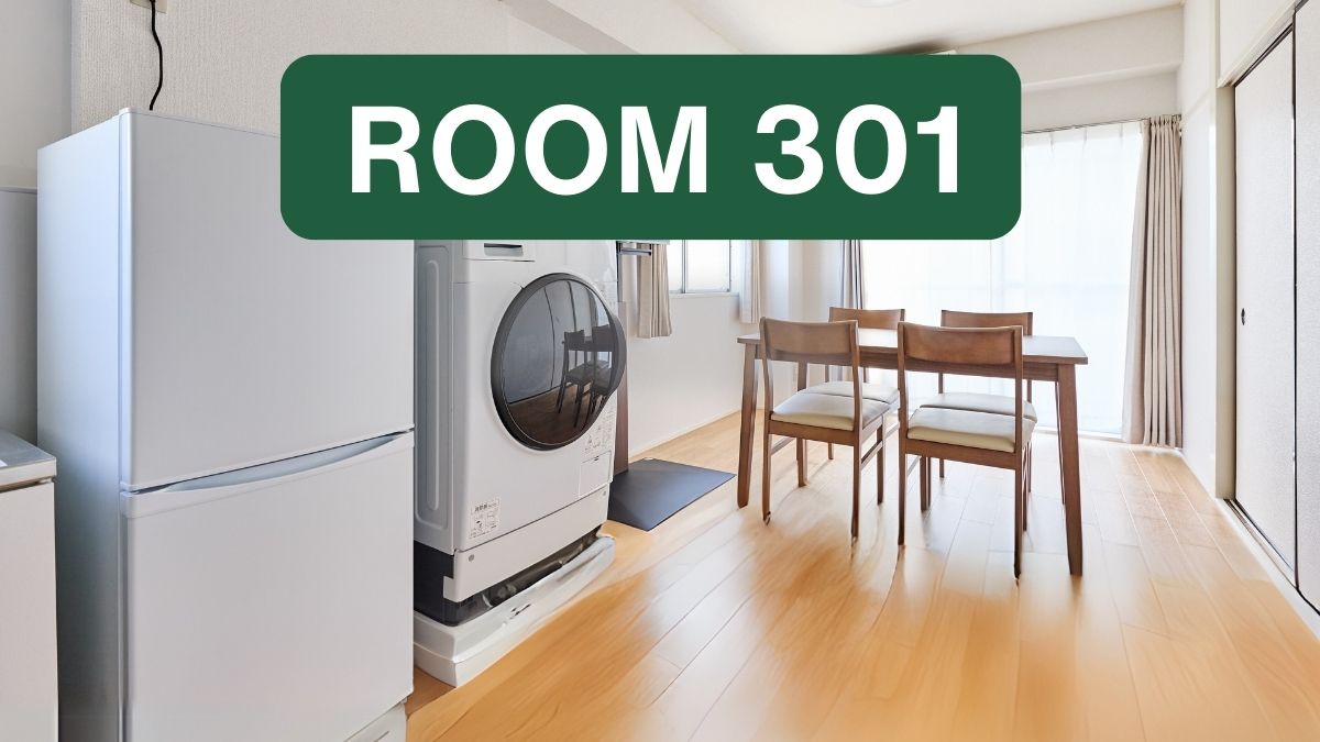 神楽坂の民泊G&R Houseの301号室。長期滞在にぴったりの広々空間